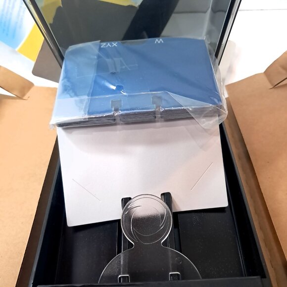 NEW Rolodex 67262 Covered business Card File black storage case lid & 200 cards - Picture 11 of 11